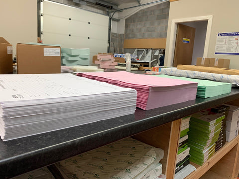 Printing bespoke NCR pads for our housing association customer in Bolton
