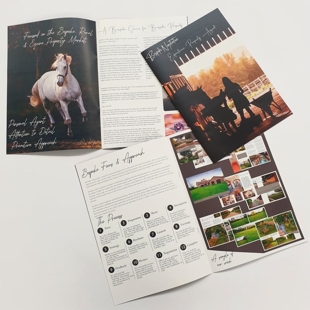 Stapled and printed brochures professionally printed here in Bolton